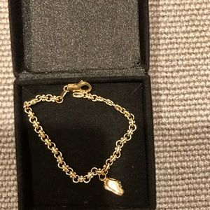 Jewelry - 14k gold link bracelet with baby booty charm Jewelry - 14k gold link bracelet with baby booty charm